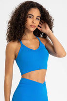 Crisscross Back V-Neck Sports Bra - Elena Rae Co.