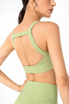 Open Back Pleated Detail Sports Bra - Elena Rae Co.