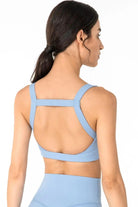 Open Back Pleated Detail Sports Bra - Elena Rae Co.