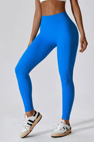 Wide Waistband Slim Fit Long Sports Leggings - Elena Rae Co.