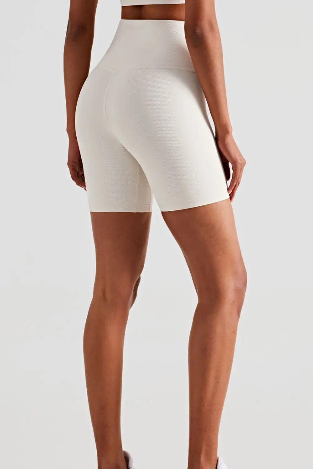 Wide Waistband Sports Shorts - Elena Rae Co.