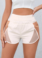 Color Block Wide Waistband Shorts - Elena Rae Co.