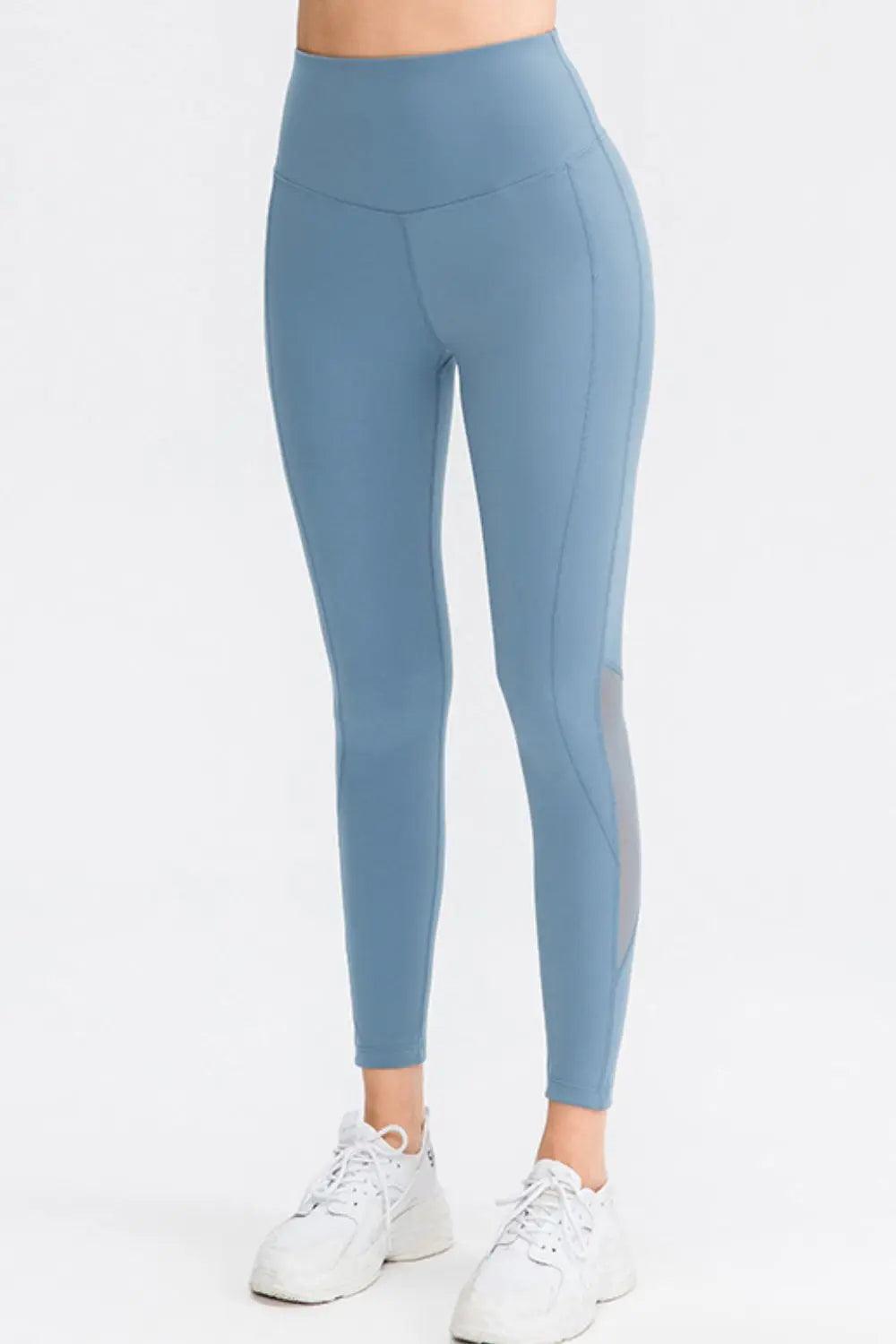 Wide Waistband Slim Fit Long Sports Pants - Elena Rae Co.