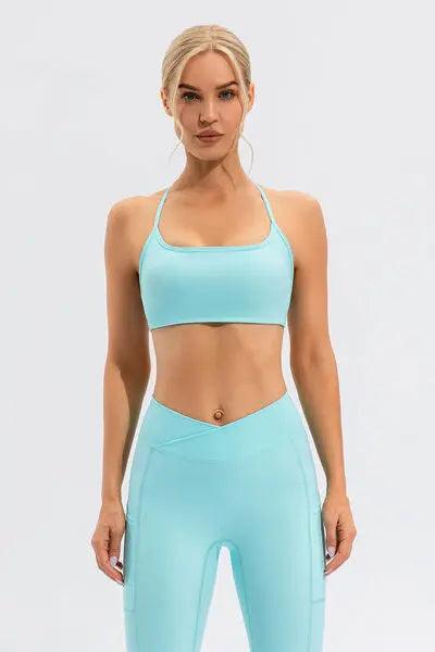 Crisscross Spaghetti Strap Active Cami - Elena Rae Co.