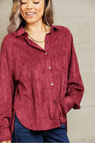 HYFVE Impressive Vibe Suede Button Down Shirt - Elena Rae Co.