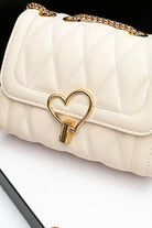 Heart Buckle PU Leather Crossbody Bag - Elena Rae Co.