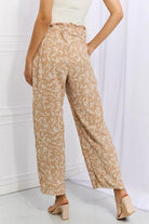 Heimish Right Angle Full Size Geometric Printed Pants in Tan - Elena Rae Co.