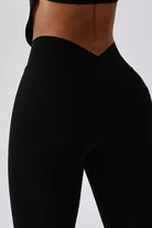 Wide Waistband Slim Fit Back Pocket Sports Leggings - Elena Rae Co.