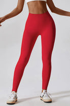 Wide Waistband Slim Fit Long Sports Leggings - Elena Rae Co.