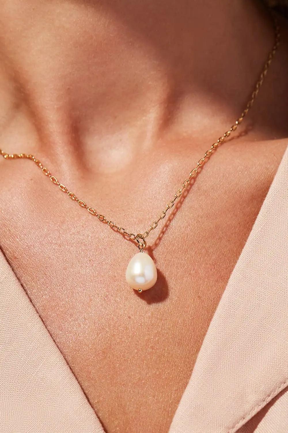 Freshwater Pearl Pendant Necklace - Elena Rae Co.