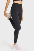 High-Rise Wide Waistband Pocket Yoga Leggings - Elena Rae Co.