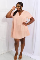 HEYSON Easy Going Full Size Gauze Tiered Ruffle Mini Dress - Elena Rae Co.