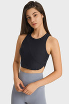 Racerback Hem Detail Sports Bra - Elena Rae Co.