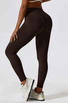 Slim Fit Wide Waistband Sports Leggings - Elena Rae Co.