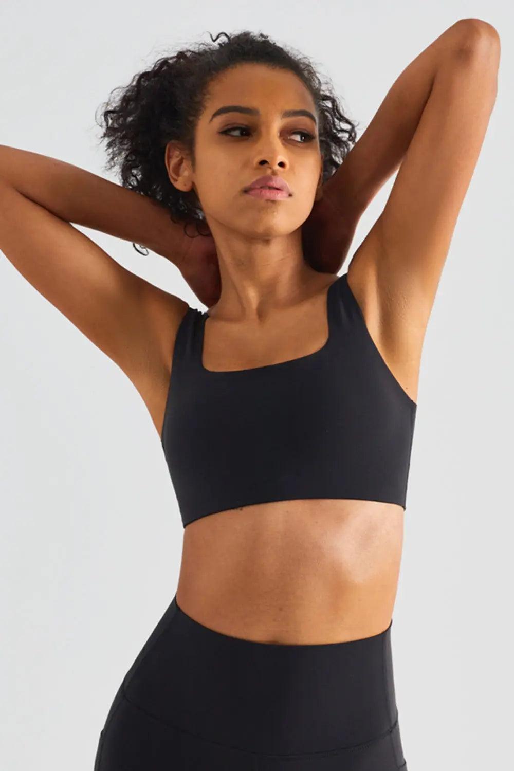 Square Neck Sports Bra - Elena Rae Co.