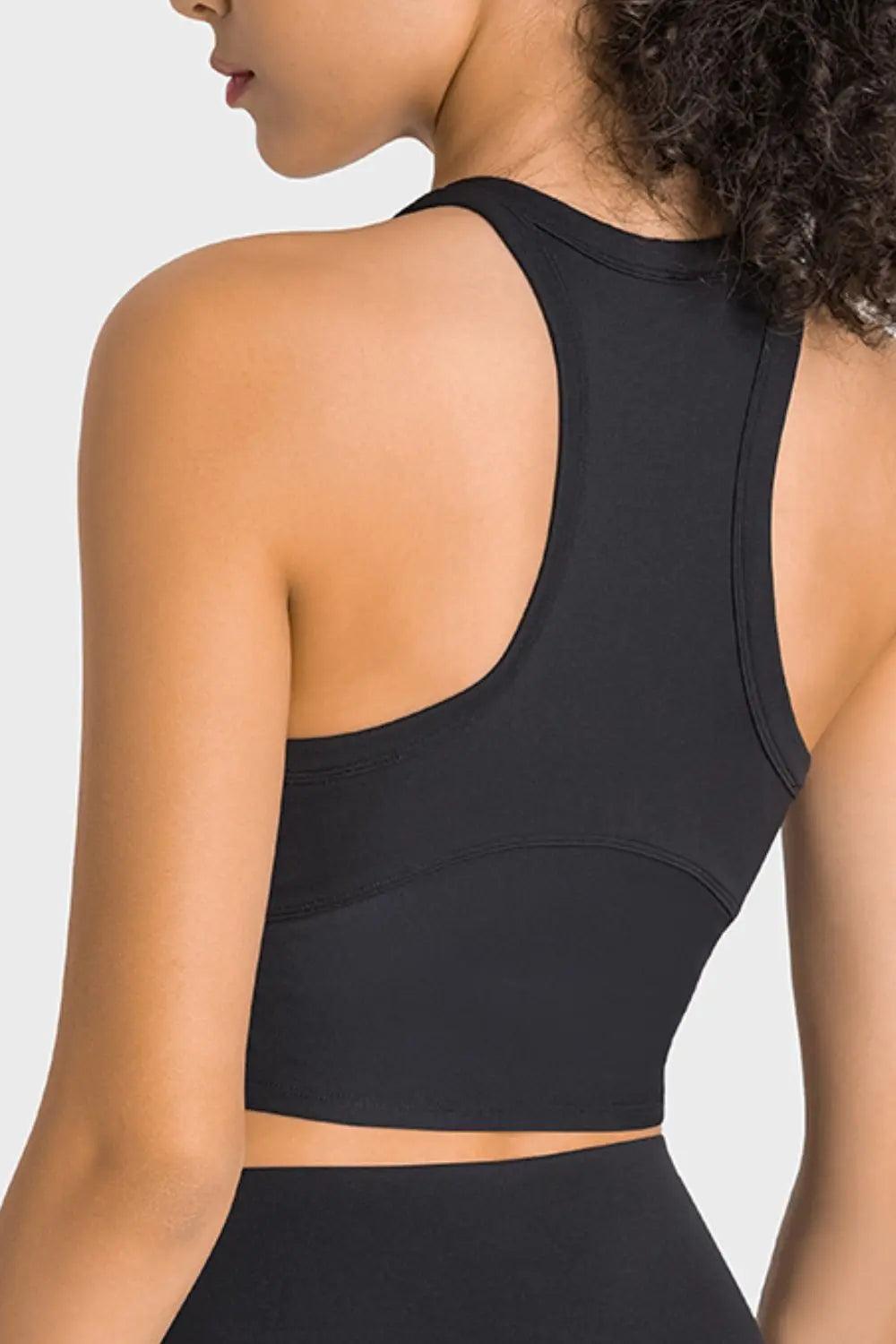 Racerback Cropped Sports Tank - Elena Rae Co.