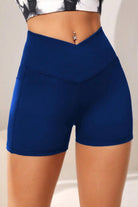 Wide Waistband Active Shorts with Pocket - Elena Rae Co.