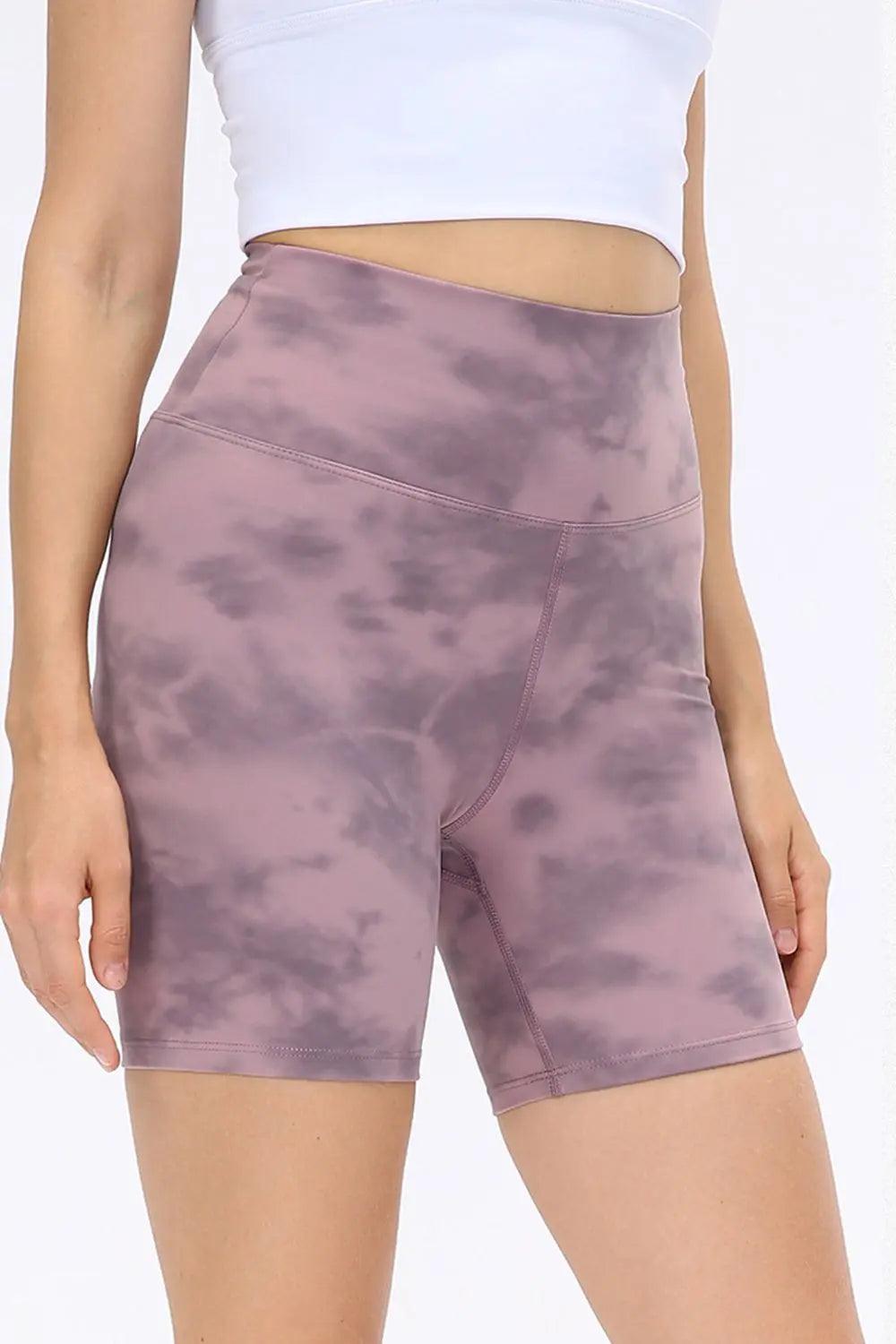 Wide Waistband Sports Shorts - Elena Rae Co.