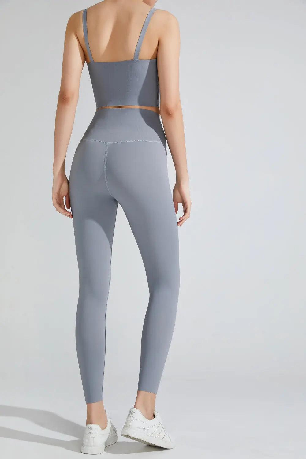 Wide Waistband Sports Leggings - Elena Rae Co.