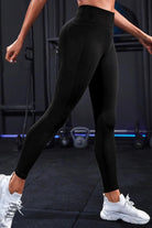 Wide Waistband Sports Leggings - Elena Rae Co.