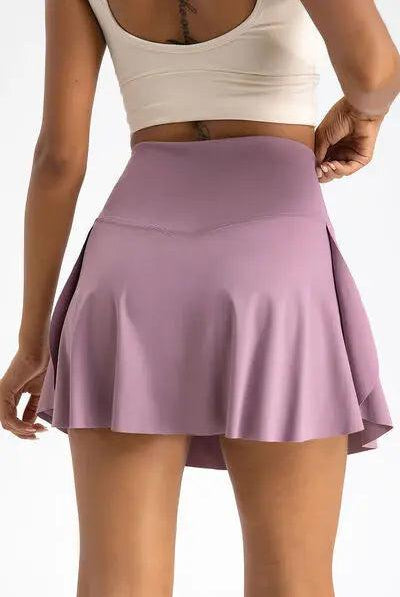 High Waist Active Skirt with Pockets - Elena Rae Co.