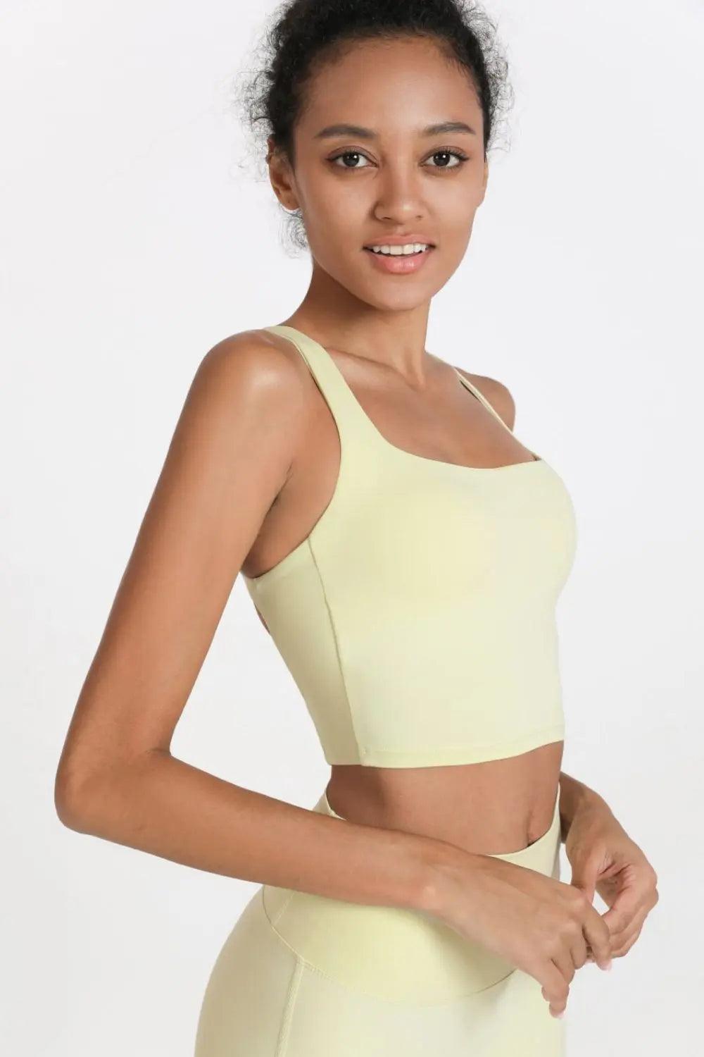 Crisscross Open Back Cropped Sports Cami - Elena Rae Co.