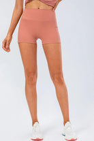 Slim Fit Wide Waistband Sports Shorts - Elena Rae Co.