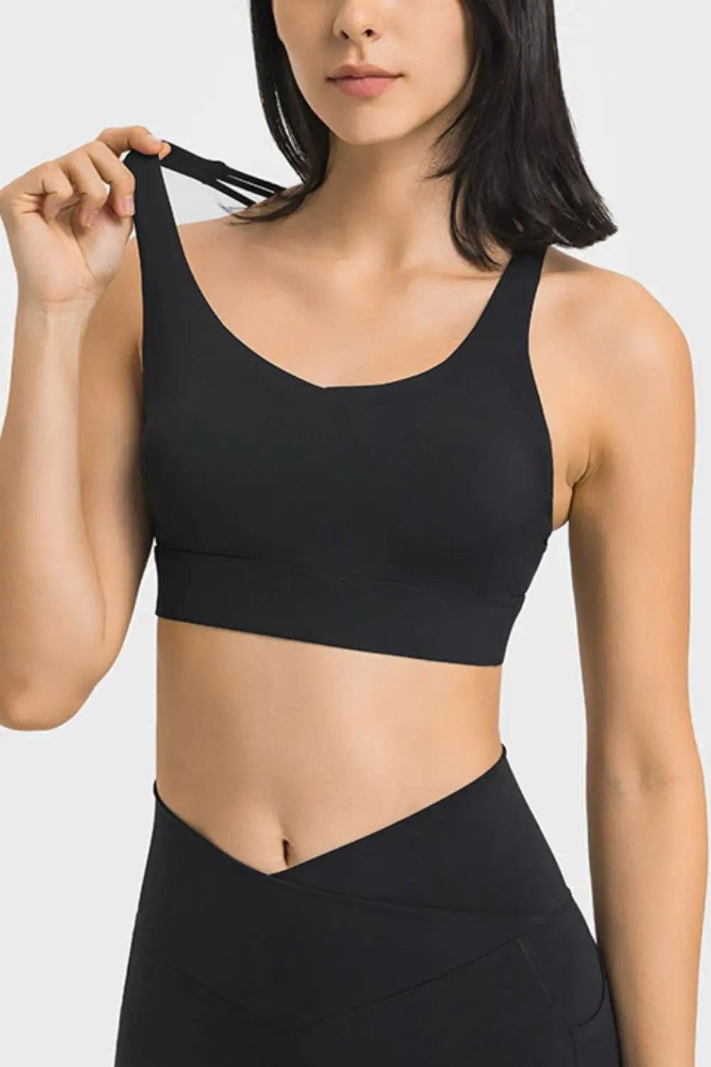 Breathable Crisscross Back Sports Bra - Elena Rae Co.