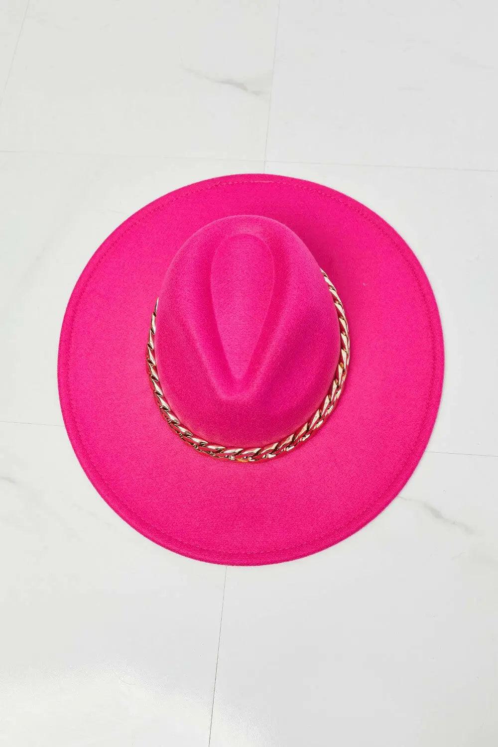 Fame Keep Your Promise Fedora Hat in Pink.