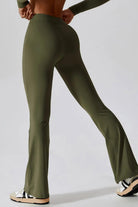 Slim Fit High Waist Long Sports Pants - Elena Rae Co.