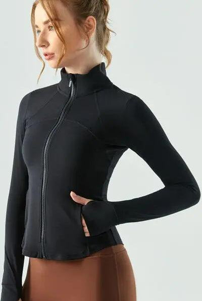 Zip Up Active Outerwear with Pockets - Elena Rae Co.