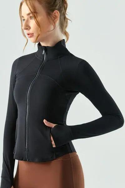 Zip Up Active Outerwear with Pockets - Elena Rae Co.