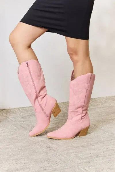 Forever Link Knee High Cowboy Boots - Elena Rae Co.