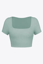 Square Neck Ribbed Crop Top - Elena Rae Co.