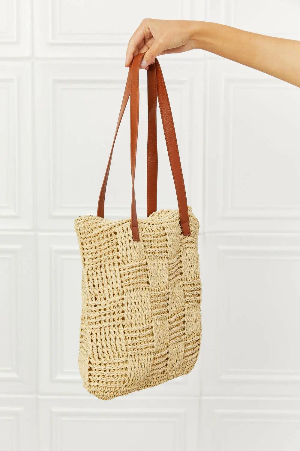 Fame Picnic Date Straw Tote Bag.