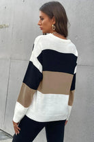 Longing For Fall Color Block Sweater - Elena Rae Co.