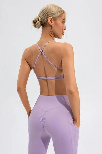 Crisscross Spaghetti Strap Active Cami - Elena Rae Co.