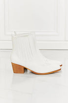 MMShoes Love the Journey Stacked Heel Chelsea Boot in White - Elena Rae Co.