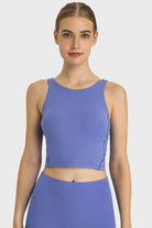 Feel Like Skin Highly Stretchy Cropped Sports Tank - Elena Rae Co.