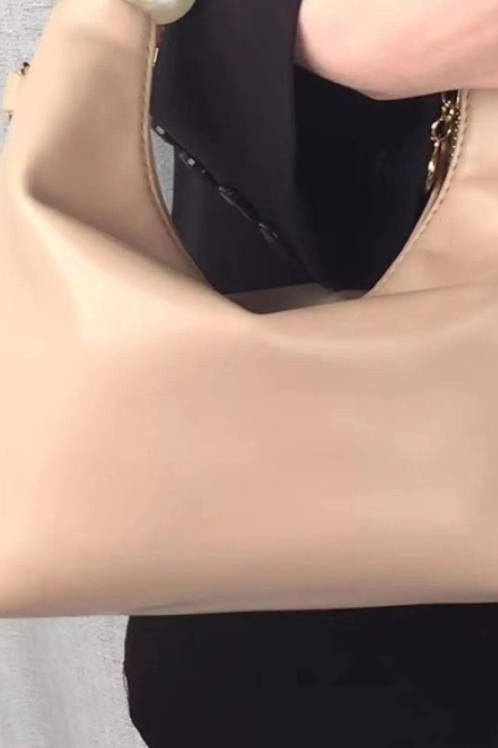 PU Leather Pearl Handbag - Elena Rae Co.