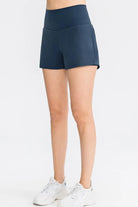 Wide Waistband Sports Shorts with Pockets - Elena Rae Co.