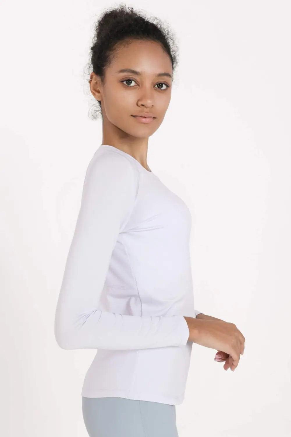 Quick-Dye Curved Hem Sports Top - Elena Rae Co.