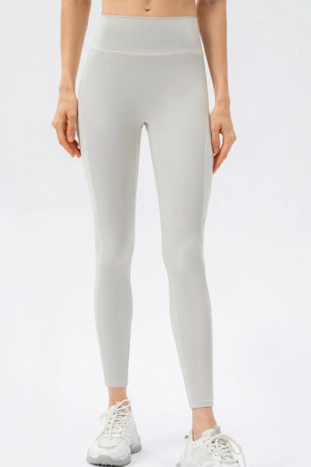 High Waist Slim Fit Long Sports Pants - Elena Rae Co.