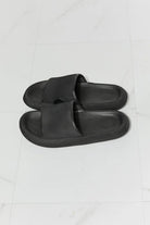 MMShoes Arms Around Me Open Toe Slide in Black - Elena Rae Co.