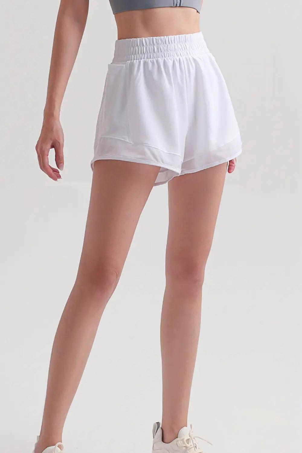 Smocked Waist Sports Shorts - Elena Rae Co.