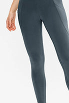 Slim Fit Long Active Leggings with Pockets - Elena Rae Co.