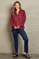 HYFVE Impressive Vibe Suede Button Down Shirt - Elena Rae Co.