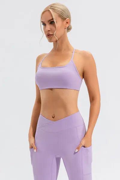 Crisscross Spaghetti Strap Active Cami - Elena Rae Co.